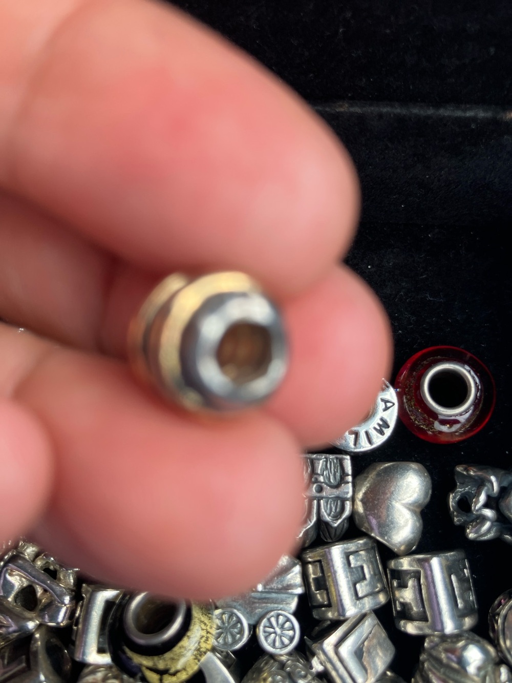 14k Gold and Sterling Silver Bead Charm